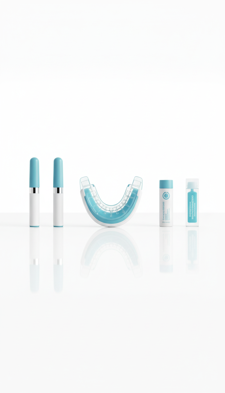 At-home whitening kit with LED accelerator