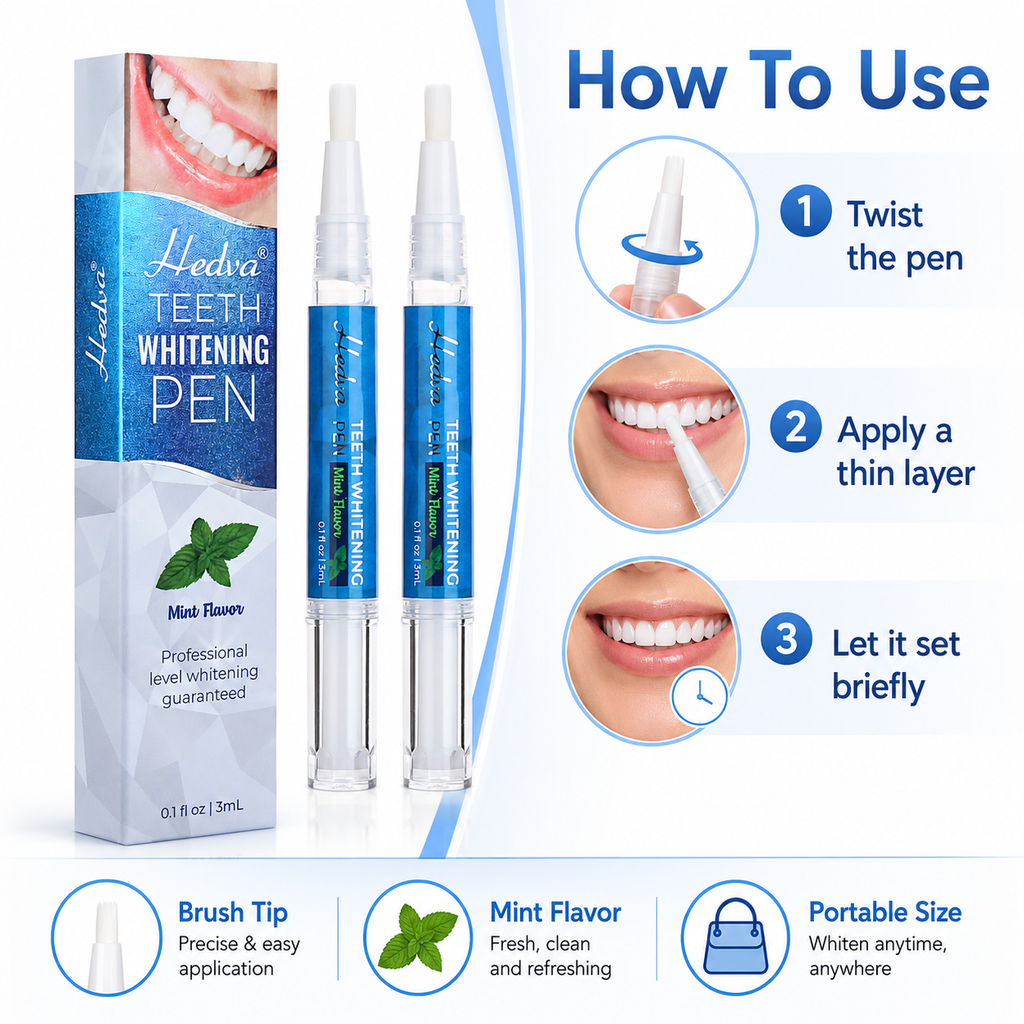 Teeth Whitening Pen – Mint Flavor, 3mL