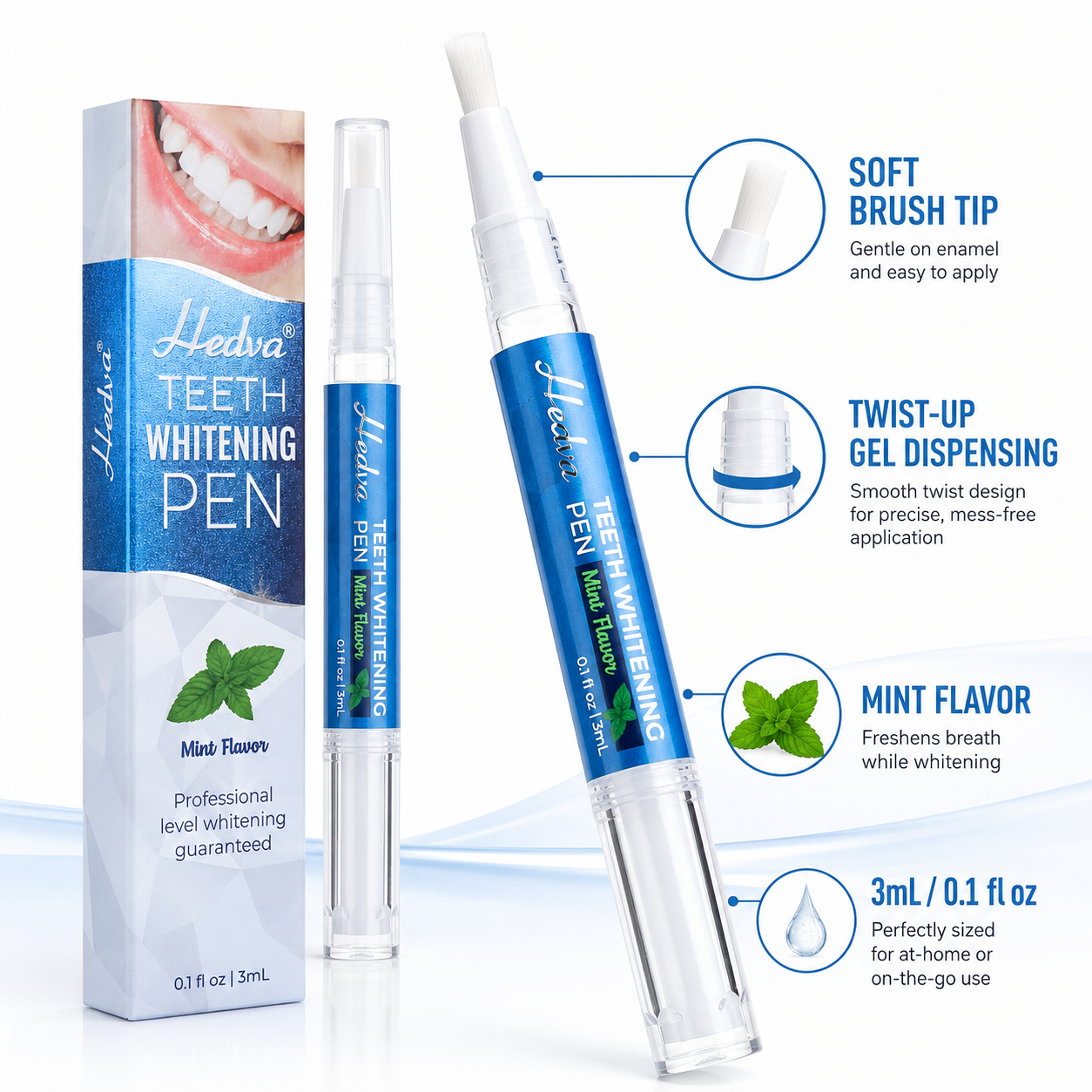 Teeth Whitening Pen – Mint Flavor, 3mL