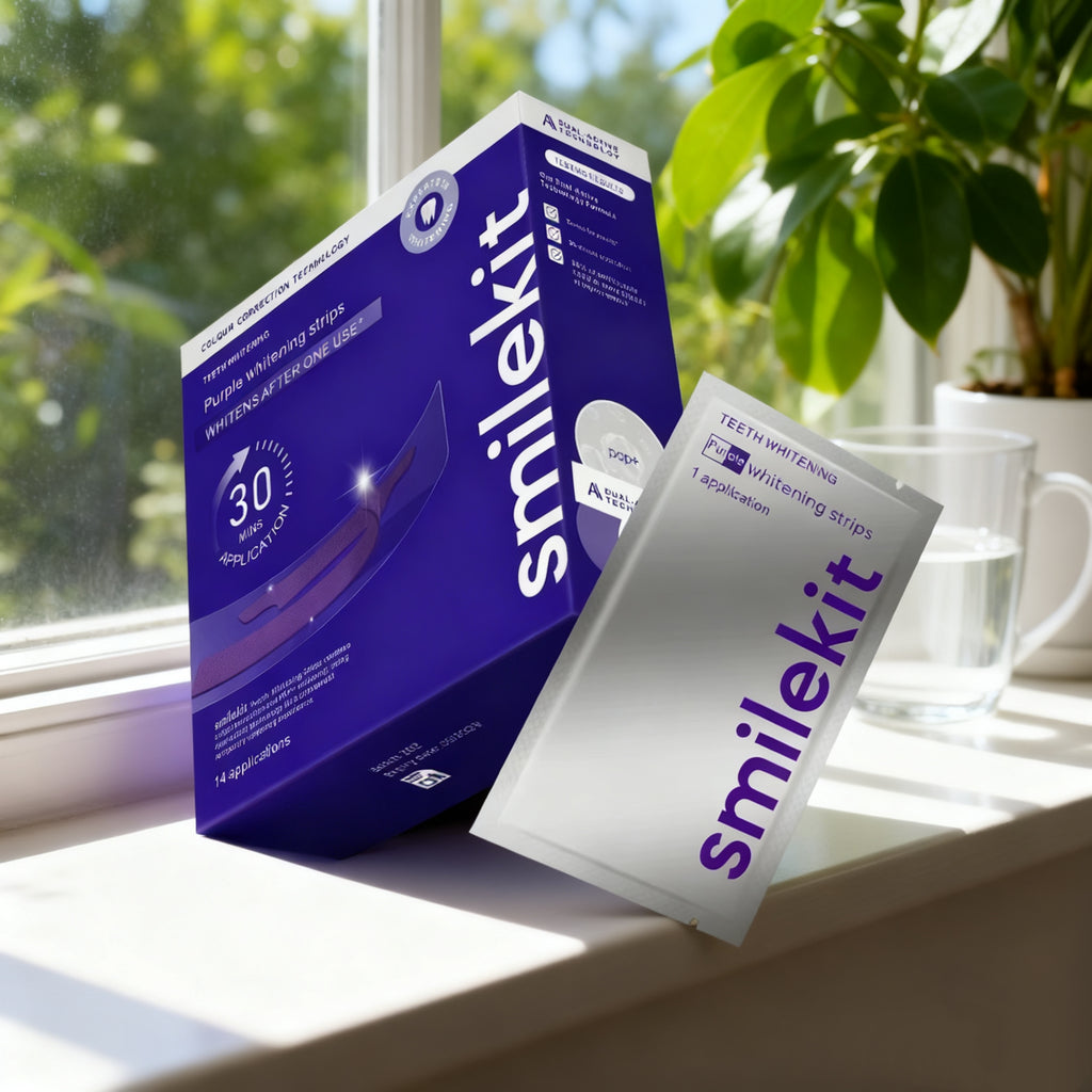 Purple Teeth Whitening Strips – Colour Correcting, 14 Applications
